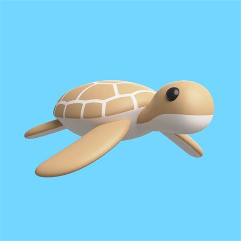 3d icon with aquatic animal | Free PSD