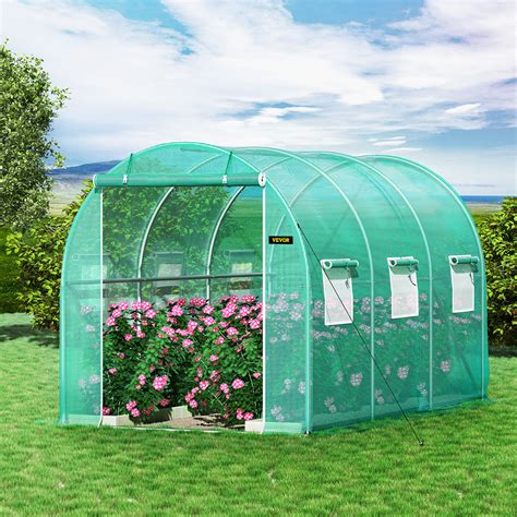 VEVOR Walk-in Tunnel Greenhouse, 12 x 7 x 7 ft Portable Plant Hot House ...