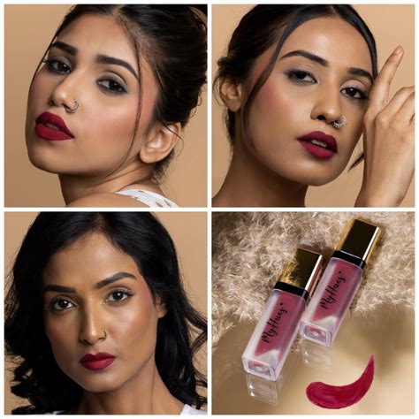MyHues Comfort Matte Liquid Lipstick Fuljhadi Burgundy - Non-Drying ...