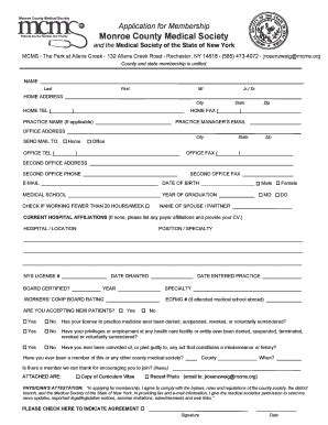 Fillable Online mcms Monroe County Medical Society - mcms Fax Email ...