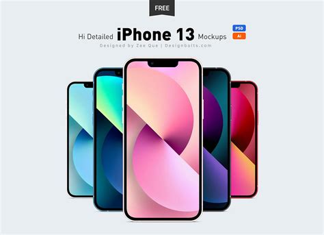 Free iPhone 13, iPhone 13 Pro, Max & Mini Ai & Mockup PSD Set - Good ...