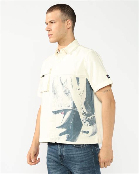 Boxy Fit Shirt with Signature Branding