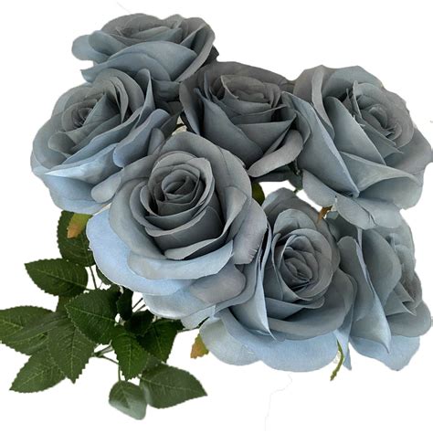 Babymoon Artificial Flowers Bunch | Curled Roses | 7 Head | Home Decor ...