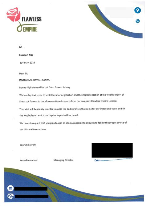 Invitation Letter For Visa Kenya at webchanelblog Blog