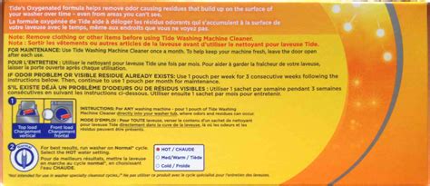 Tide Washing Machine Cleaner Instructions 的图像结果