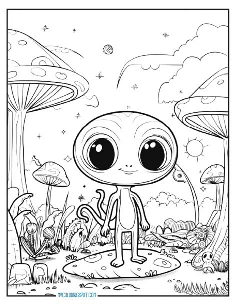Image result for Alien Coloring Pages