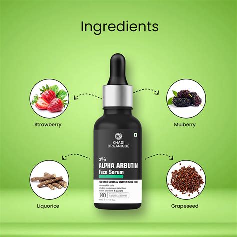 2% Alpha Arbutin Face Serum For Dark Spots And Uneven Skin Tone - Khadi ...