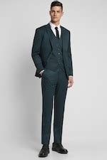 Buy Men Green Solid Formal Three Piece Suit Online - 937829 | Peter England