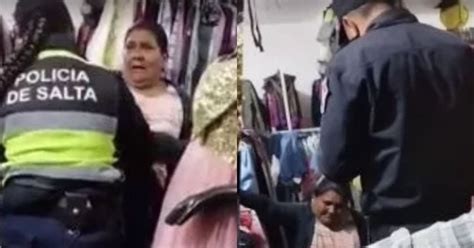 Pescaron a una mechera robando ropa en un local y rompió en llanto ...
