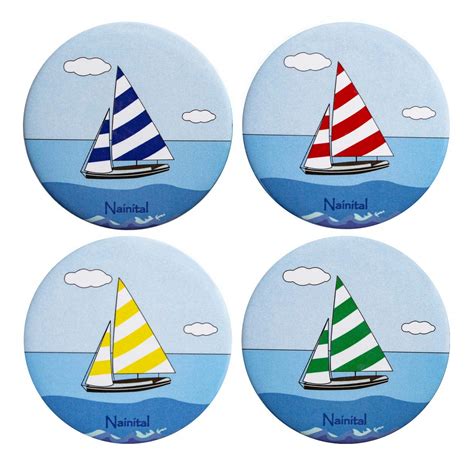 Buy Farfaraway - Nainital Boat Yatch Pack of 4- Fridge Magnet Souvenir ...