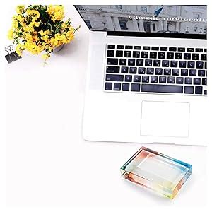 Shuban Stylish Rainbow Acrylic Paper Weight for Office Study Table ...