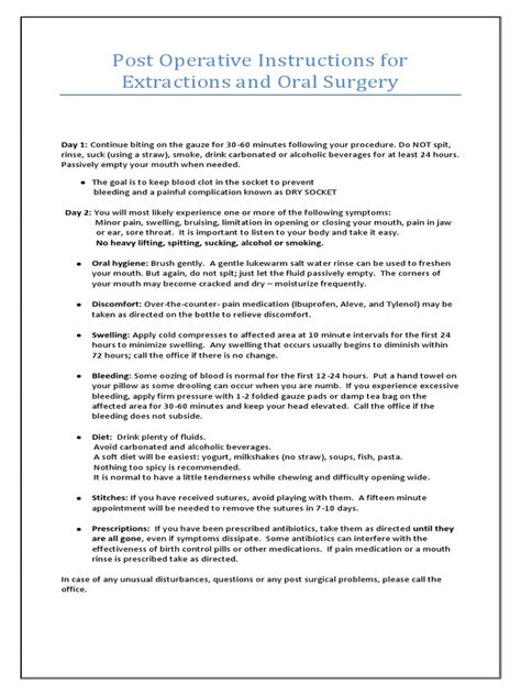 Post-Extraction Instructions Template 的图像结果