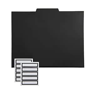 russell+hazel File Folders, Office Supplies, Black, with Labels, 11.75 ...