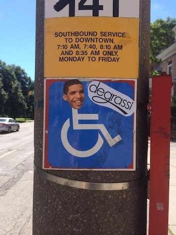 People are vandalising wheelchair signs with Drake's face | Dazed