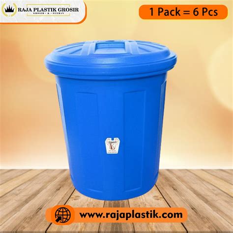 TEMPAT SAMPAH BESAR PLASTIK 120 LITER + TUTUP Dx