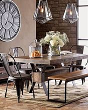 Image result for Small Metal Wood Table