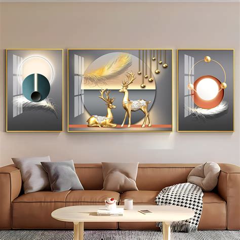 Altruistic Deer Premium Acrylic Wall Art (Set of 3) - The Next Decor