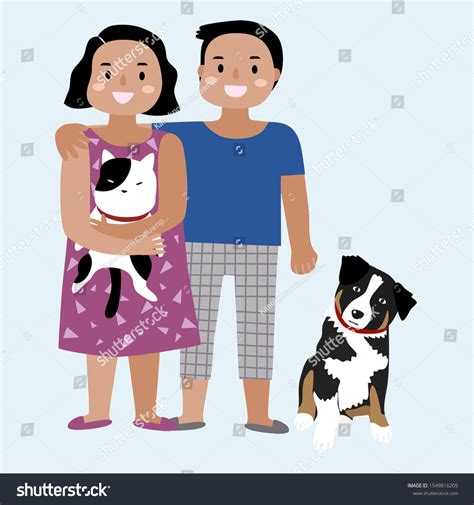 Hubby Wife With Dog: Over 2 Royalty-Free Licensable Stock Illustrations ...