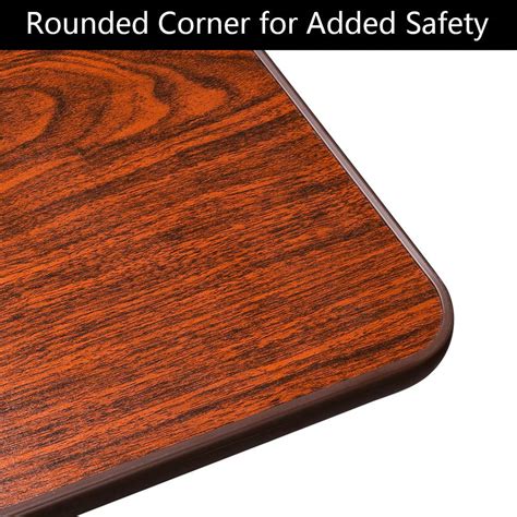 Buy Zimtown Adjustable Height Overbed Table Laptop Desk with 4 Wheels ...