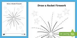 EYFS Draw a Firework Pencil Control Activity Pack - Twinkl