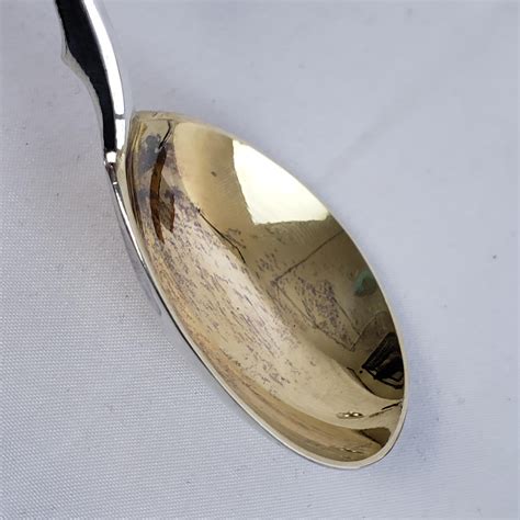 Antique Russian Tsarist .888 Silver Serving Spoon and Open Salt Cellar ...