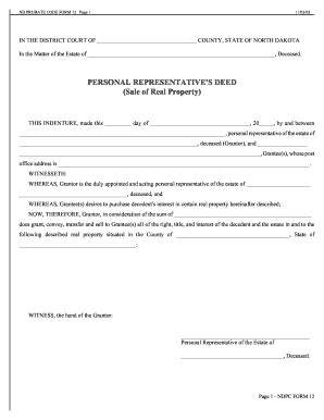 ND Probate Code Form 12 - Blank Fillable Template | Fill Out, Print ...
