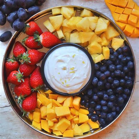 Greek Yogurt Fruit Dip - End of the Fork