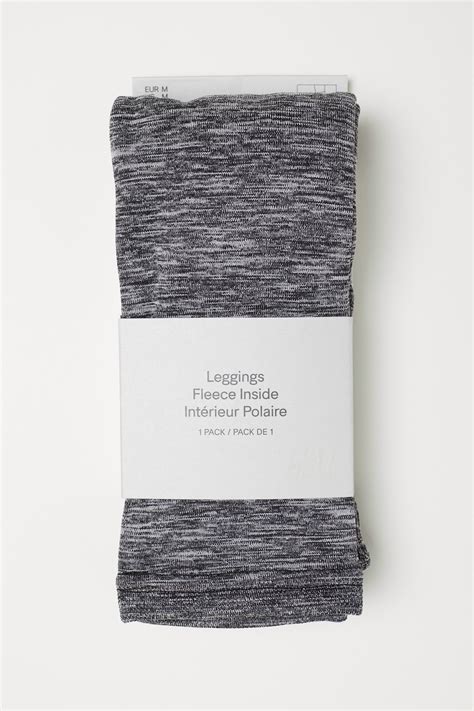 Fleece leggings - Grey marl - Ladies | H&M IN