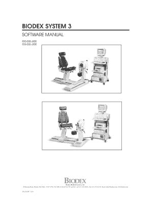Fillable Online BIODEX BIO DEX SYSTEM 3 Fax Email Print - pdfFiller