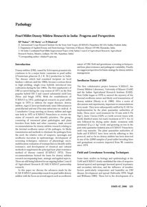 Pearl millet downy mildew research in India: progress and perspectives ...