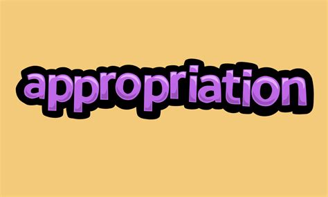 APPROPRIATION writing vector design on a yellow background 14564205 Vector Art at Vecteezy