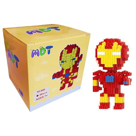 Birthday Popper Iron Man Superhero DIY Building Blocks Mini Figure ...