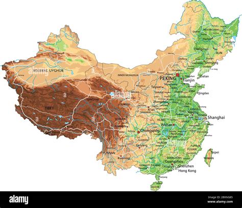 Physical Map Of China
