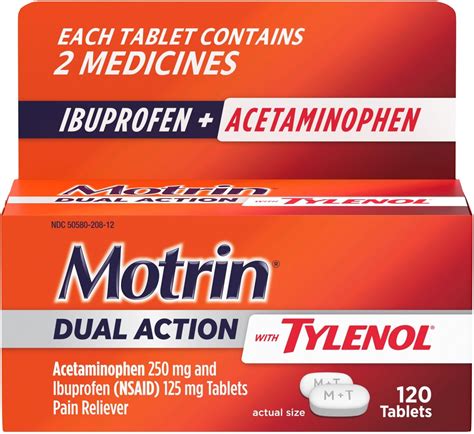 Amazon.com: Motrin Dual Action with Tylenol, Fast-Acting Dual Action ...