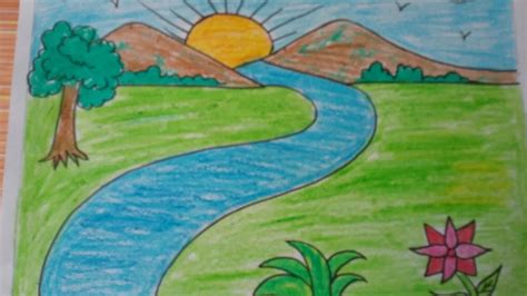 Cute Simple Easy Landscape Drawing
