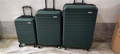 AmazonBasics Polycarbonate Hard 76 cms suitcase(T1916-28_green ...