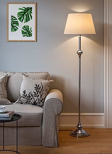 Divine Trends Brass Antique Finish Gold LED Floor Lamp Standing 5Ft ...