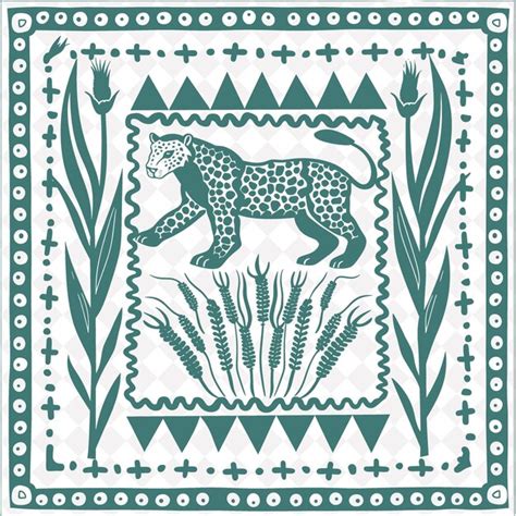 Png mayan tribal stamp with jaguar motifs and glyphs for decorat ...