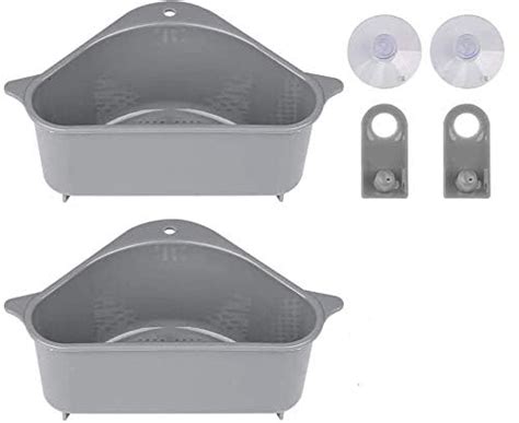CREDSY Sink Strainers Basket Kitchen Drain Shelf Storage Holder with ...
