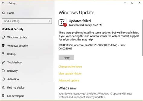 Update Windows 10 Pro Error 的图像结果