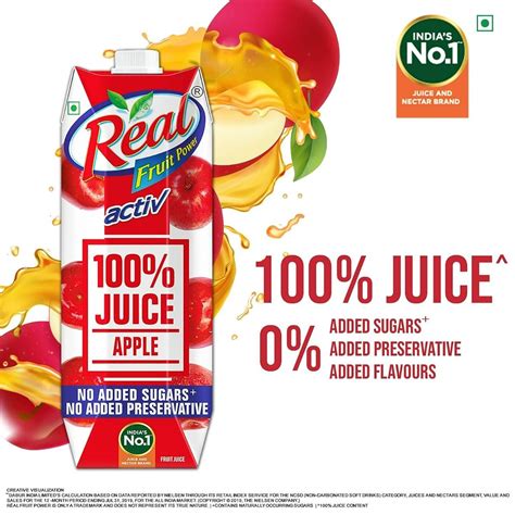 Real Fruit Power Activ 100% Apple Fruit Juice, 1 Litre Price, Uses ...