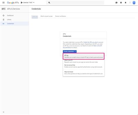 Image result for Google Calendar API Key