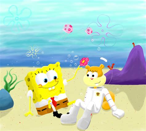 Spongebob and Sandy by RachieeBabee on DeviantArt