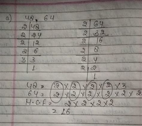 find the HCF of the following By prime _factorisation and by continued ...