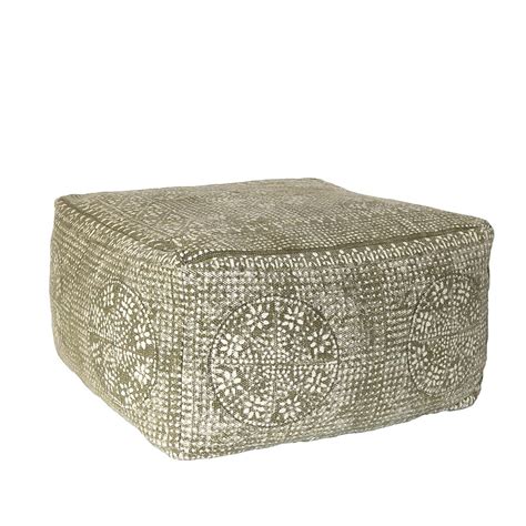 HomeRoots Modern Olive Green Pouf Ottoman in the Ottomans & Poufs ...