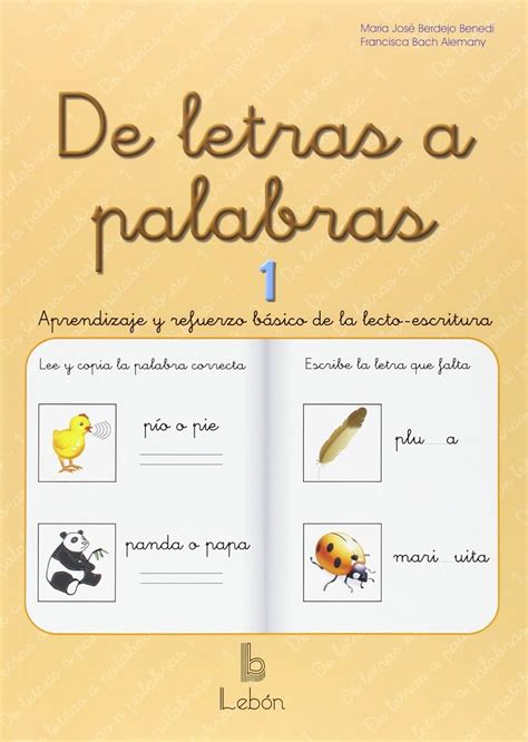 De letras a palabras 1 : Bach Alemany, Francisca, Berdejo Benedi, María ...