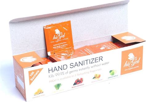 HiGel Orange Peel 500 sachets Hand Sanitizer Pouch - Price in India ...