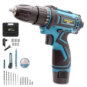 Tomahawk T9150 12V Cordless Drill/Screwdriver Kit | 10mm Keyless Chuck ...