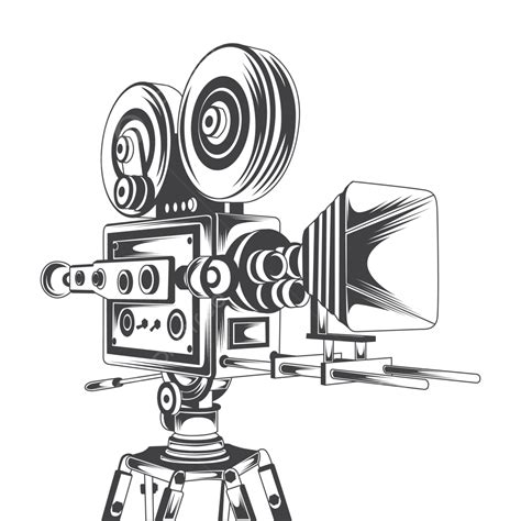Vintage Film Camera Drawing