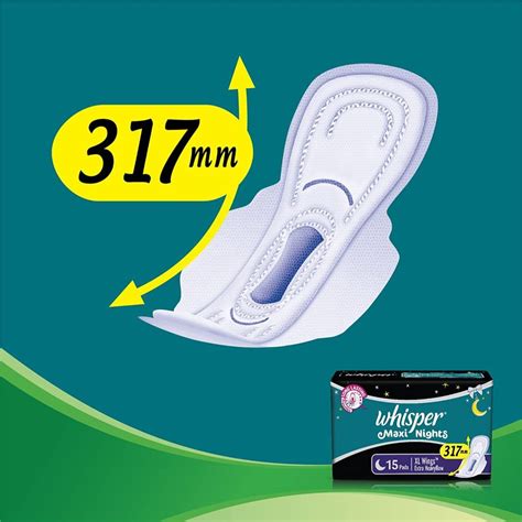 Whisper Maxi Night Sanitary Pads XL, 15 Count Price, Uses, Side Effects ...